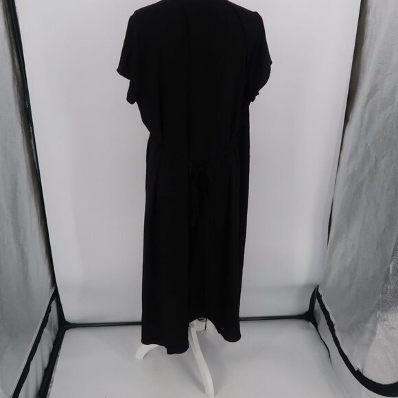 Halogen Black Short Sleeve V-Neck Wrap Dress Size XXL - Picture 7 of 8